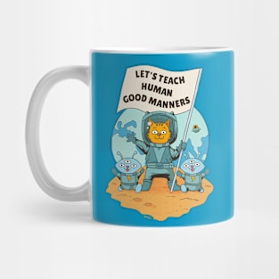 let's teach human good manners Mug